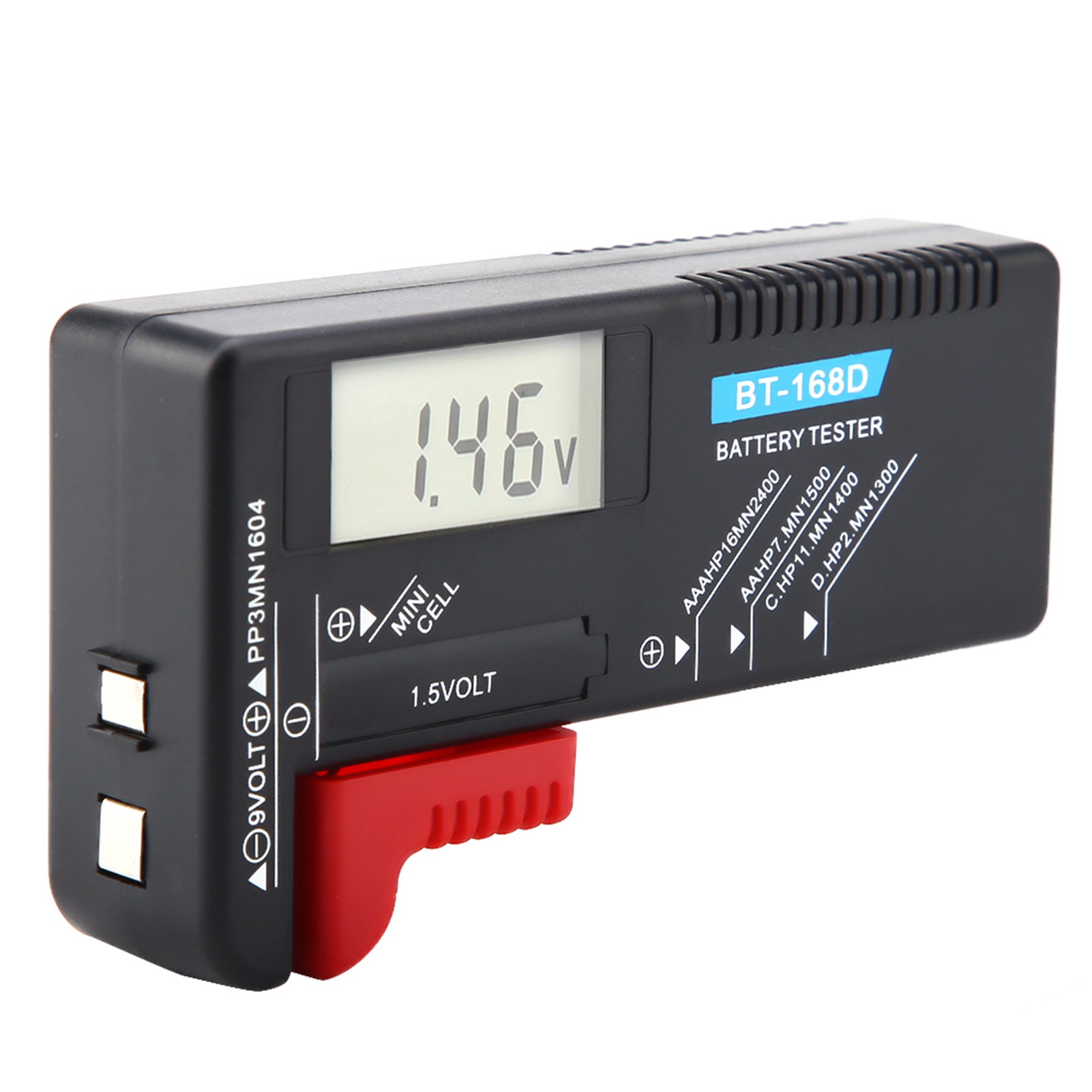 Bt-168d Universeller Digitaler Lcd-batterietester Für Aa/aaa/c/d/9v/1,5v Und Knopfzellen