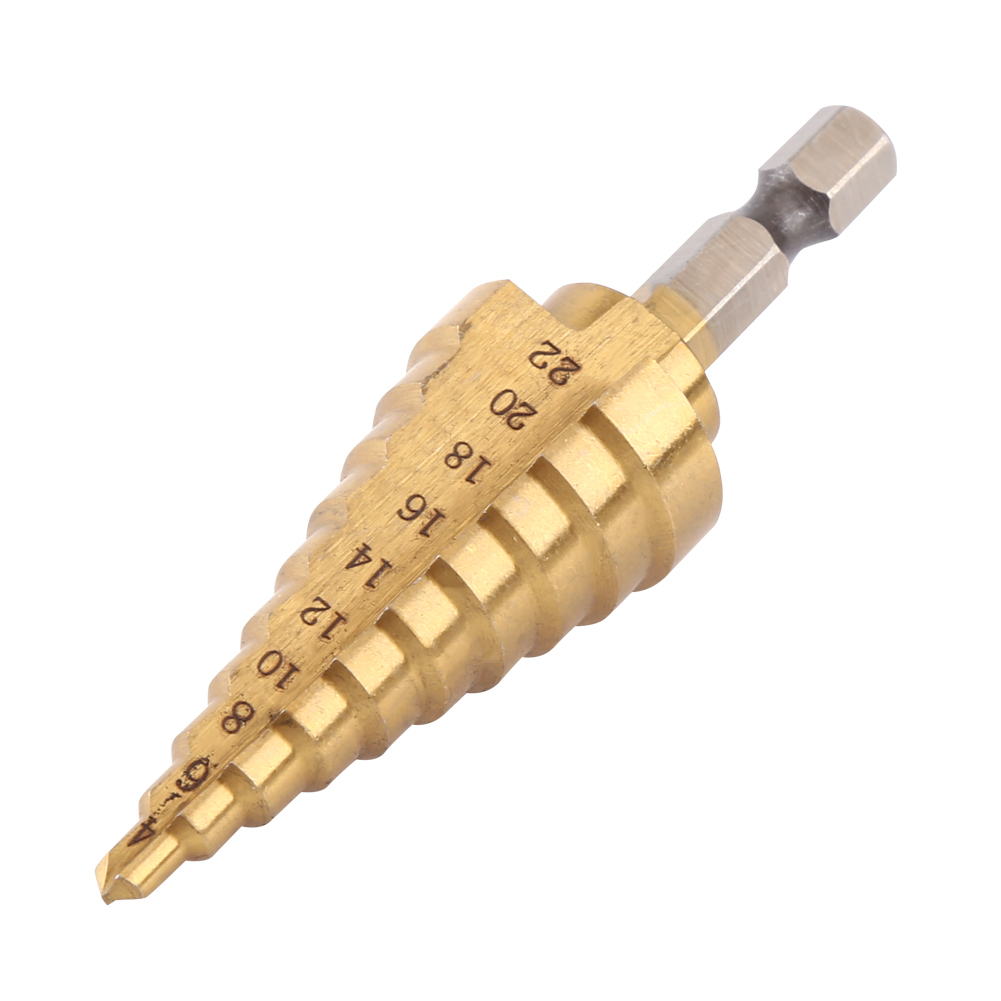Hss-titan-stufenbohrer 4–22 Mm, Sechskantschaft-lochschneider, Elektrowerkzeug, 1 Stück
