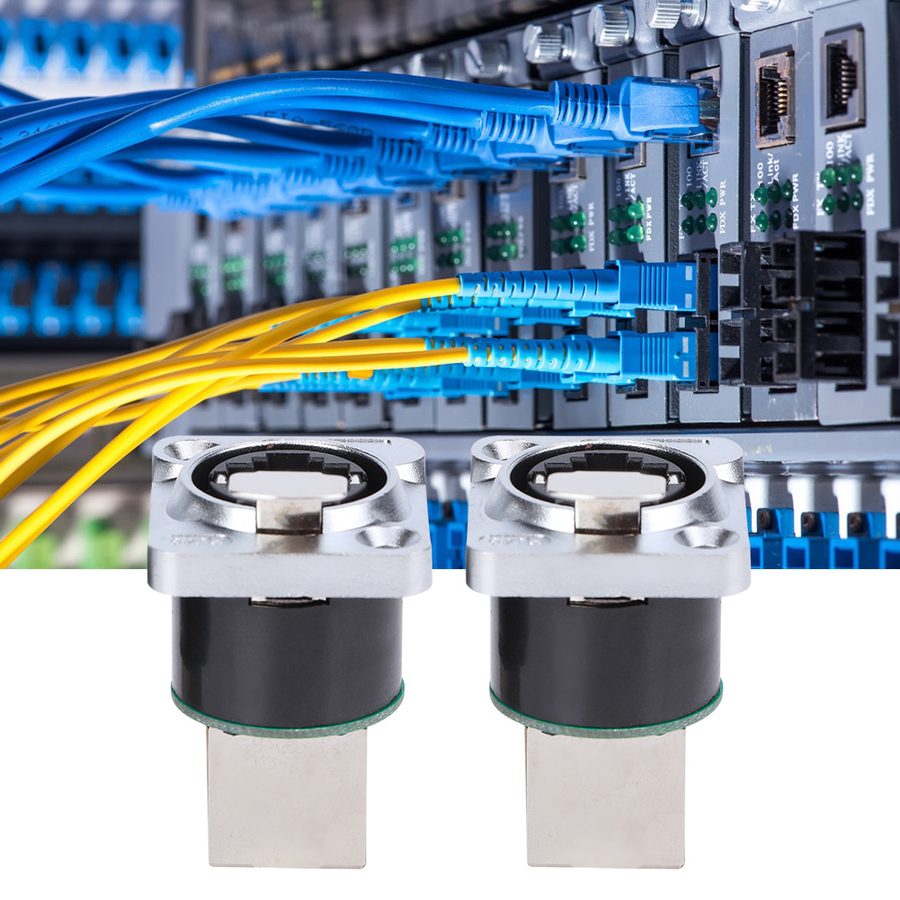 2er-packung 90°-winkel-rj45-stecker, Flammhemmendes Isoliermaterial, Ytrj45-luftfahrtstecker, Robuster, Wasserdichter Stecker Für Industrielle Netzwerke