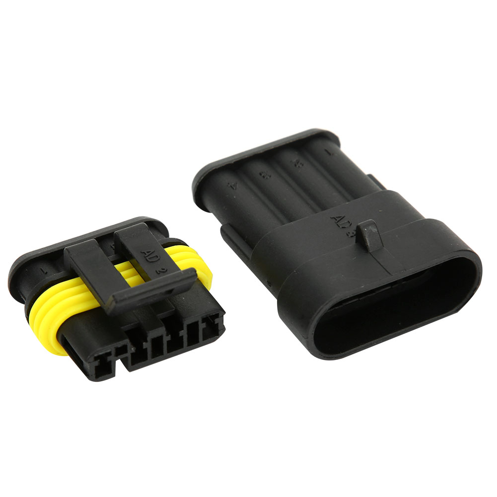 Packung Mit 5 Wasserdichten Kfz-steckern (männlich/weiblich) 4p, 5p, 6p, Ampere 1,5, Elektrischer Stecker Für Autos