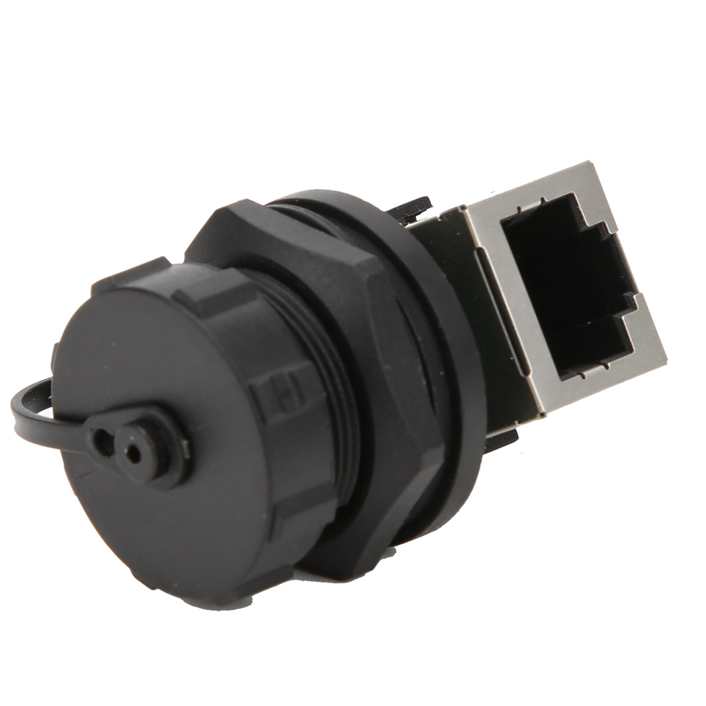 Rj45 90°-adapter 2 Stück, Doppelte Wasserdichte Außensteckdose, Wasserdichter Ethernet-anschluss, Panel-koppler.