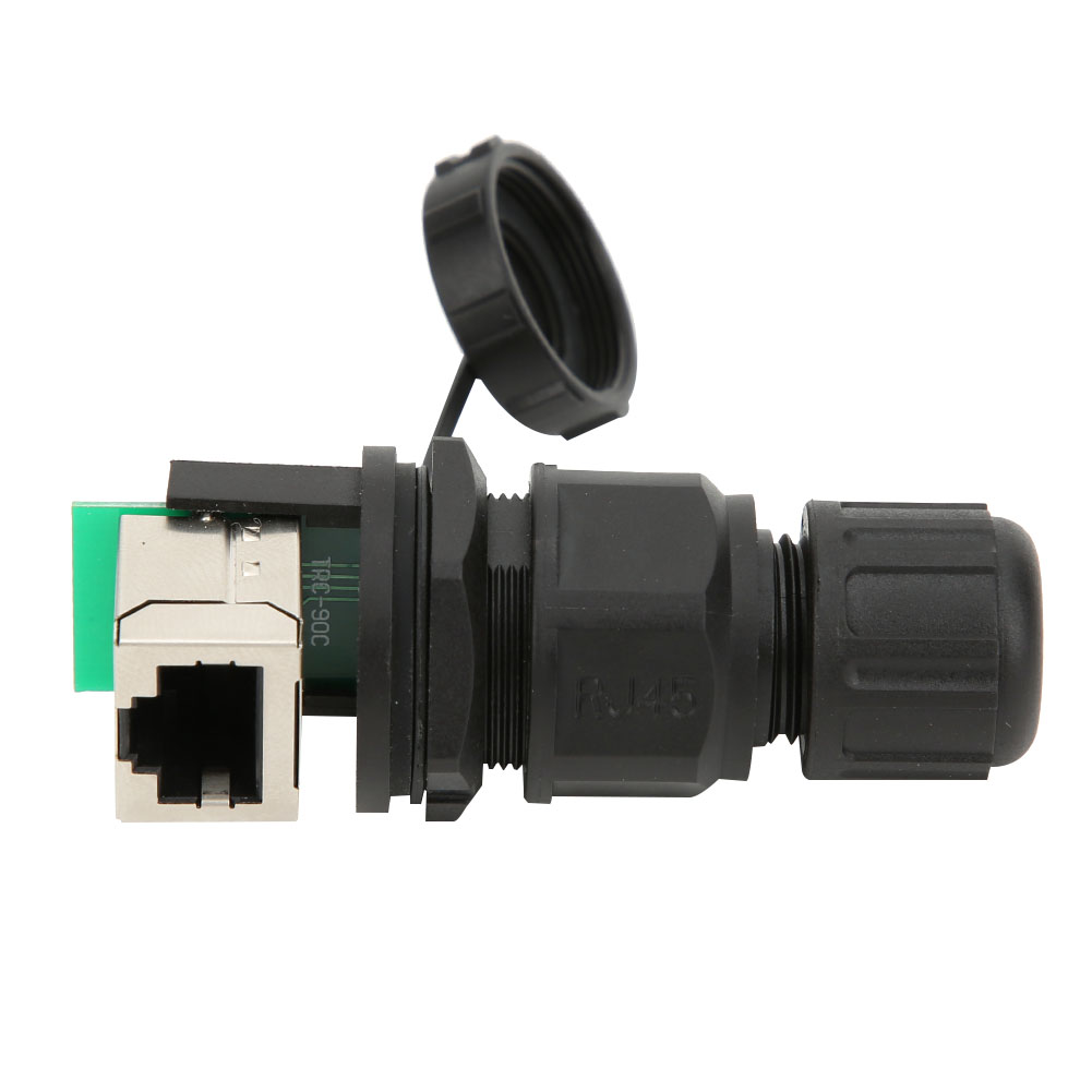 Wasserdichter 8-poliger Rj45-stecker, 90°-netzwerkbrücke, Buchse Auf Stecker, Ip67, Für Ethernet-kabel