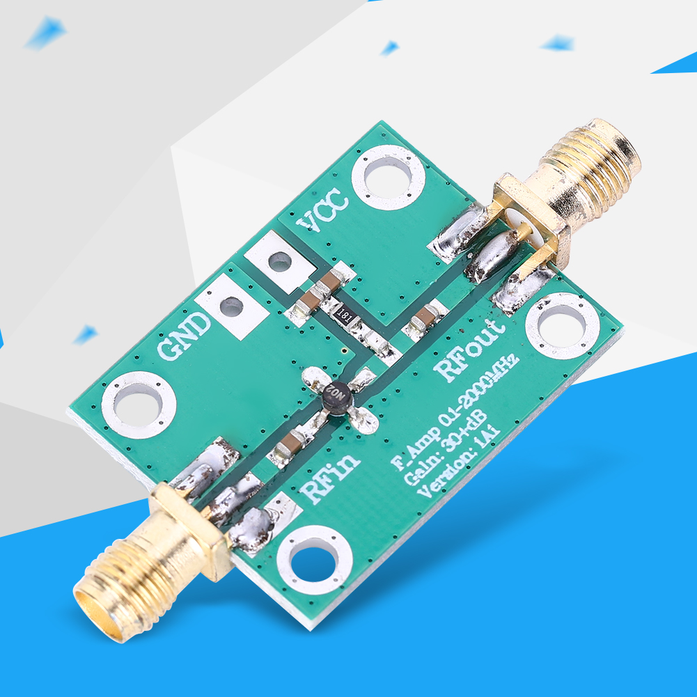 Rauscharmes Breitband-hf-verstärkermodul (lna) 0,1–2000 Mhz, Verstärkung 30 Db, Leiterplatte