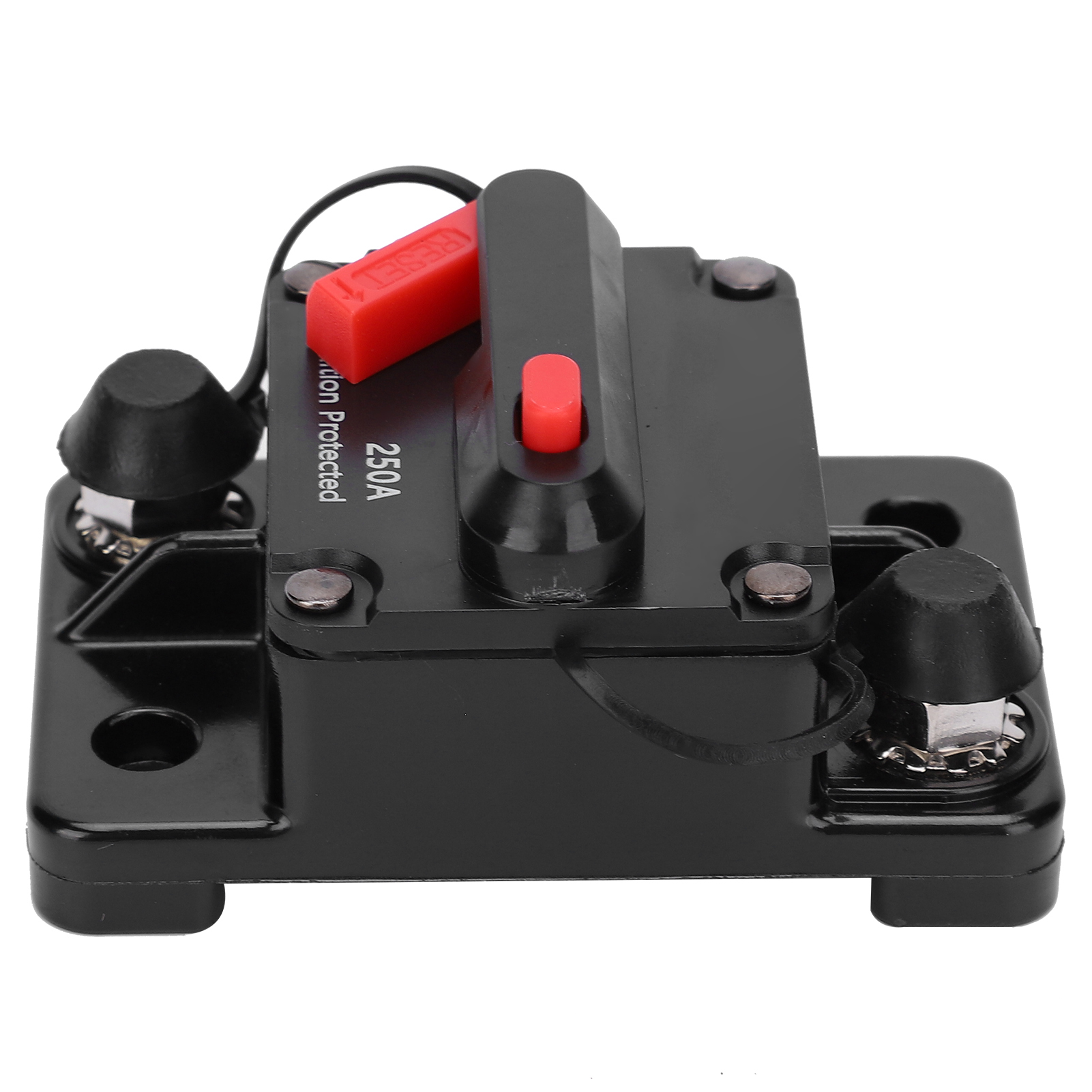 Automatische, Rückstellbare 250-a-gleichstromsicherung (12–42 V), Roter, Wasserdichter Schalter Mit Kupfer-sicherungshalter Für Elektrische Systeme