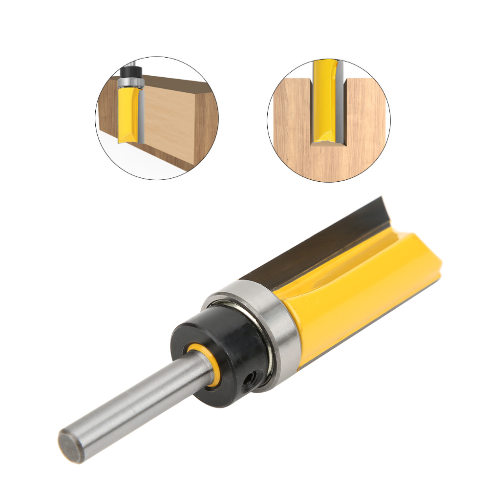 1/4-zoll-lager-bündigfräser, Holzbearbeitungswerkzeug Zum Nuten Und Schneiden, 1/4 X 3/4 X 38 Hartmetallblatt, Holzfräser, Präzisionsbearbeitung, Für Oberfräsen.