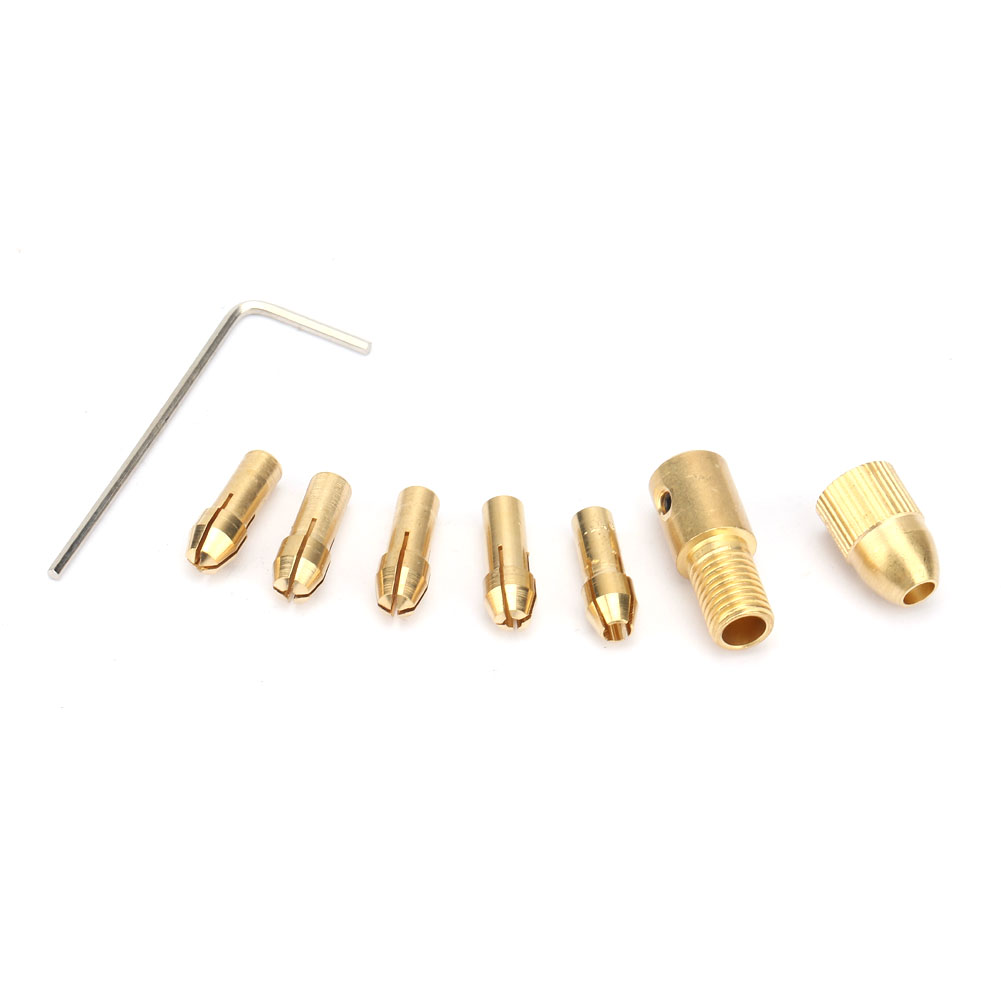 7-teiliges Bohrfutter-set 0,5–3 Mm, Mikro-spiralbohrer-adapter Mit 3,17-mm-spannzange