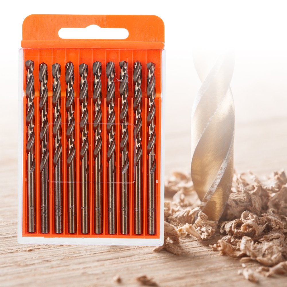 Set Mit 10 Hss M35 Spiralbohrern Aus Hochgeschwindigkeitsstahl, 3/16 Zoll Durchmesser, Professionelles Bohrwerkzeug Für Metall, Robustes Und Langlebiges Bohrset.