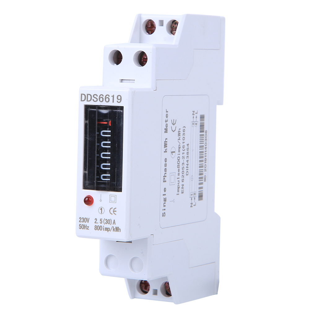 Einphasen-energiezähler, 1p Din-schiene, 230v, Dds6619-001, 2,5(30)a, Für Die Elektrische Messung Und Verbrauchsüberwachung Im Haushalt.