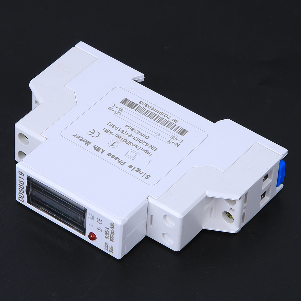 Einphasen-energiezähler, 1-polig, Din-schiene, Dds6619-001, 230 V, 5(60) A, Zur Messung Des Stromverbrauchs Von Haushaltsgeräten, Modularer Zähler