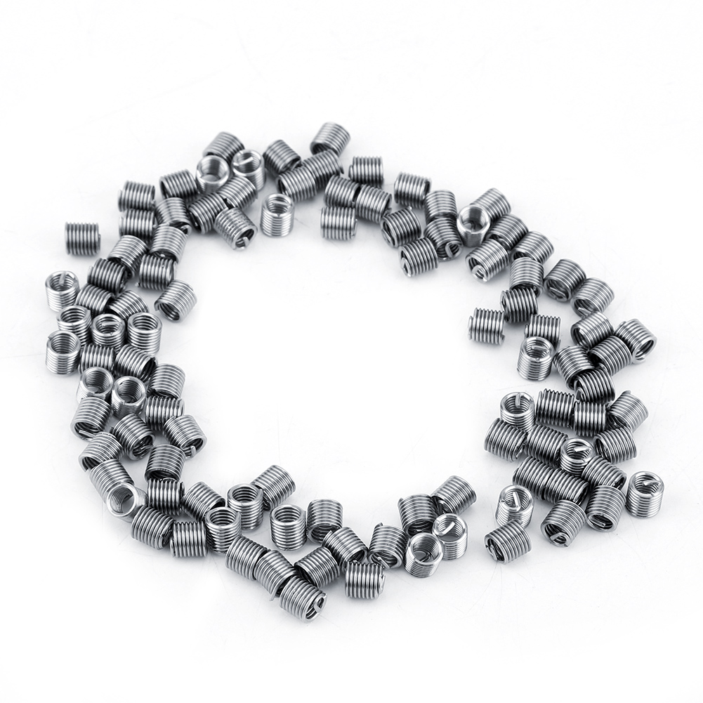 100 Gewindeeinsätze M4 X 0,7 X 2d Aus Edelstahl 304, Spiralförmiges Gewinde Auf Drahtwicklung, Einschraubeinsätze Zum Gewindeschneiden, Packung Mit 100 Stück