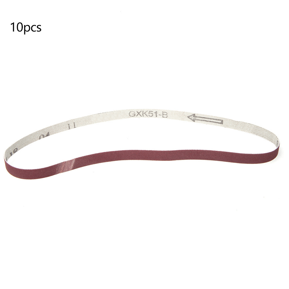 10-teiliges Schleifband, Aluminiumoxid-schleifpapier, Schleifband, 533 X 9 Mm (körnung 600)