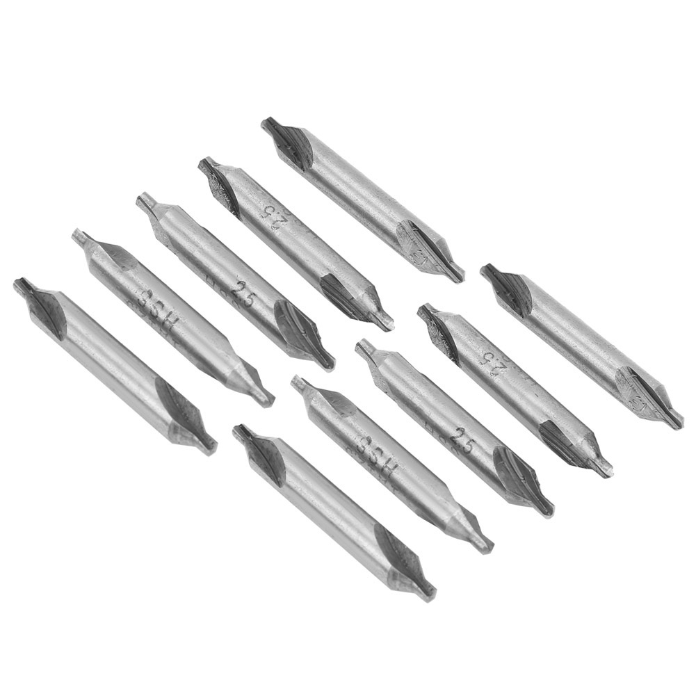 Set Mit 10 Hss 4341 Zentrierbohrern, Zylinderschaft, 2,5 Mm Bohrer, Profi-set