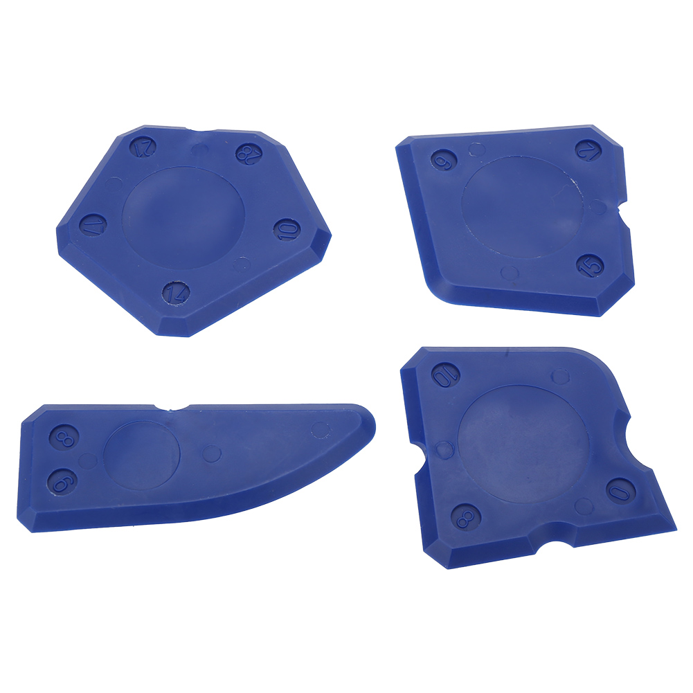 4-teiliges Dichtungswerkzeug-set, Silikonabstreifer Für Glas Und Zement, Fugenglätter, Blau