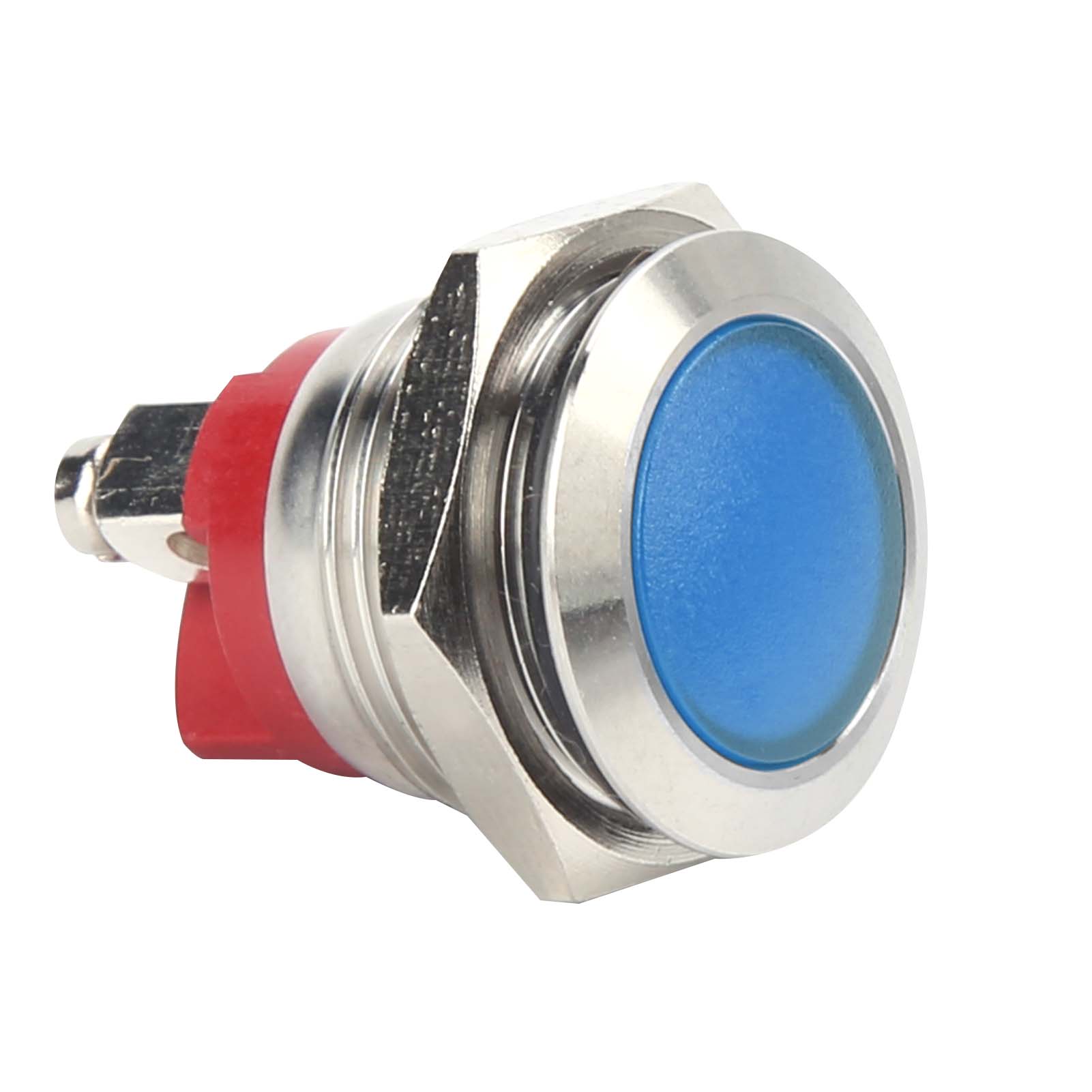 0,6 Zoll Große Blaue Led-warnleuchte, Ip66 Wasserdicht, Universelle Kontrollleuchte Mit Feuerfestem Sockel, Helle Anzeige Für Den Außenbereich