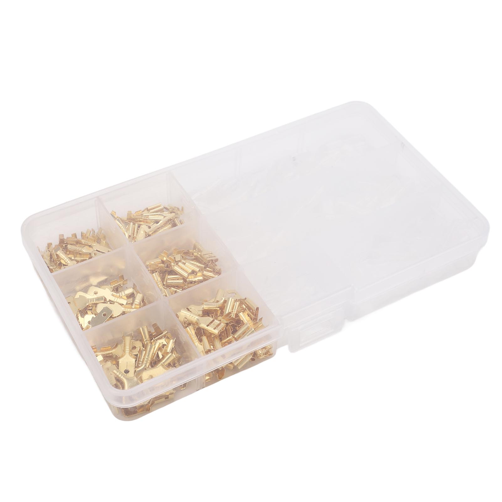 Sortimentssatz Mit 270 Messing-crimpösen, Isolierhülsen, Kaltgepresst, 2,8 Mm, 4,8 Mm Und 6,3 Mm, Männlich Und Weiblich, Gabel.