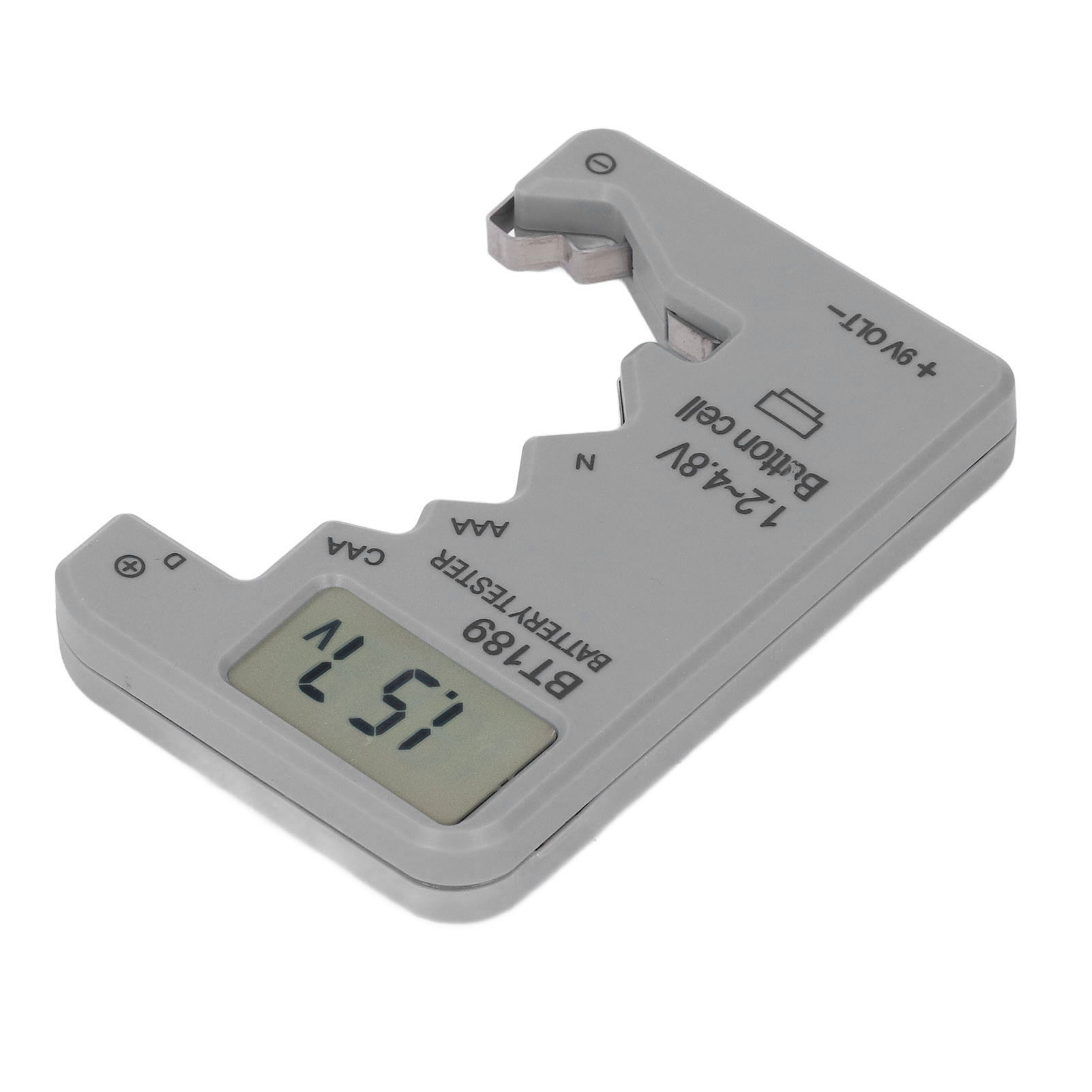 Digitaler Batterietester Mit Echtzeit-lcd-anzeige, Universellem Grauen Abs-gehäuse, Zur Batterieprüfung