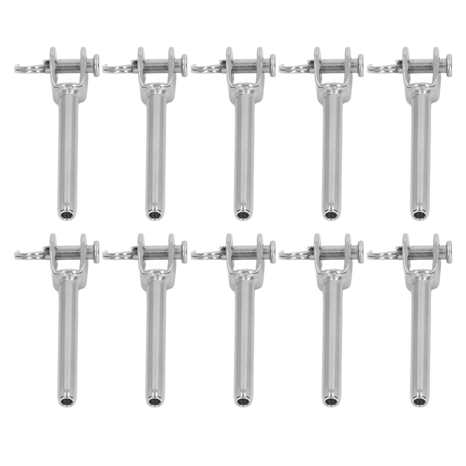 Packung Mit 10 Crimpbackenspitzen Aus Korrosions- Und Rostbeständigem Edelstahl 316, Für Kabel Und Seile Mit Einem Durchmesser Von 3 Mm.