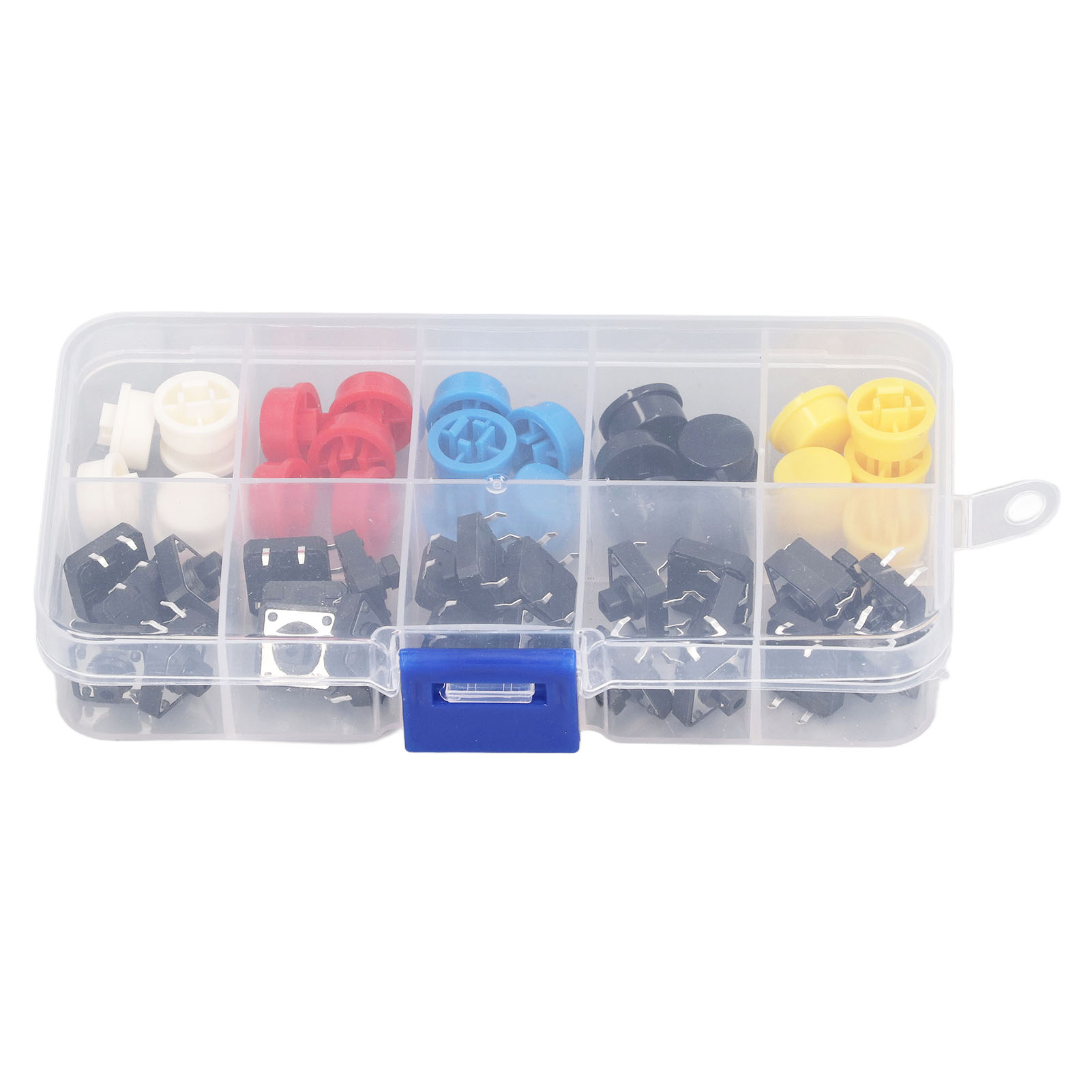 Packung Mit 25 Runden Taktilen Schaltern 12 X 12 X 7,3 Mm, 4 Pins, Kurzzeitig, Für Smd-leiterplatten, Mit Kappe.