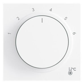 Busch-jaeger Zentralscheibe Mit Aufdruck Skala 1 … 6 Für Raumtemperaturregler Drehknopf Studioweiß Matt - Busch-art Linear® (1794 R-44m), 2cka001710a4206