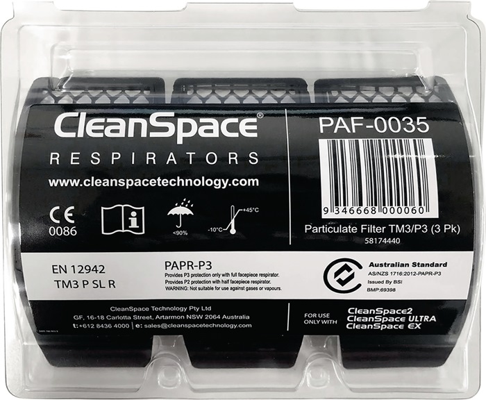 Partikelfilter Paf-0035 F.cleanspace Sys.en 12942 Tm3 P3 3 St./pack Cleanspace