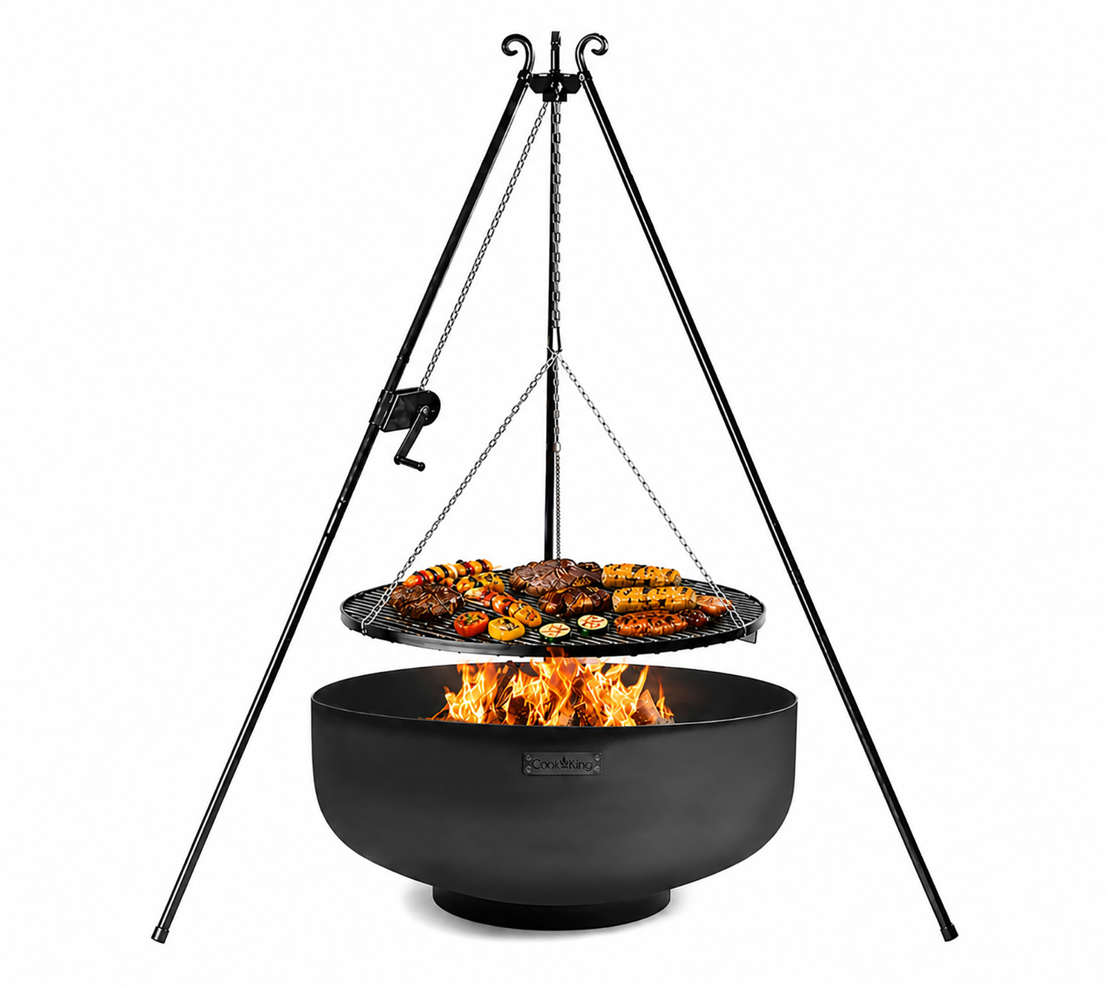 Cookking Schwenkgrill Set Palermo 1 Mit Feuerschale, Dreibein Und Grillrost