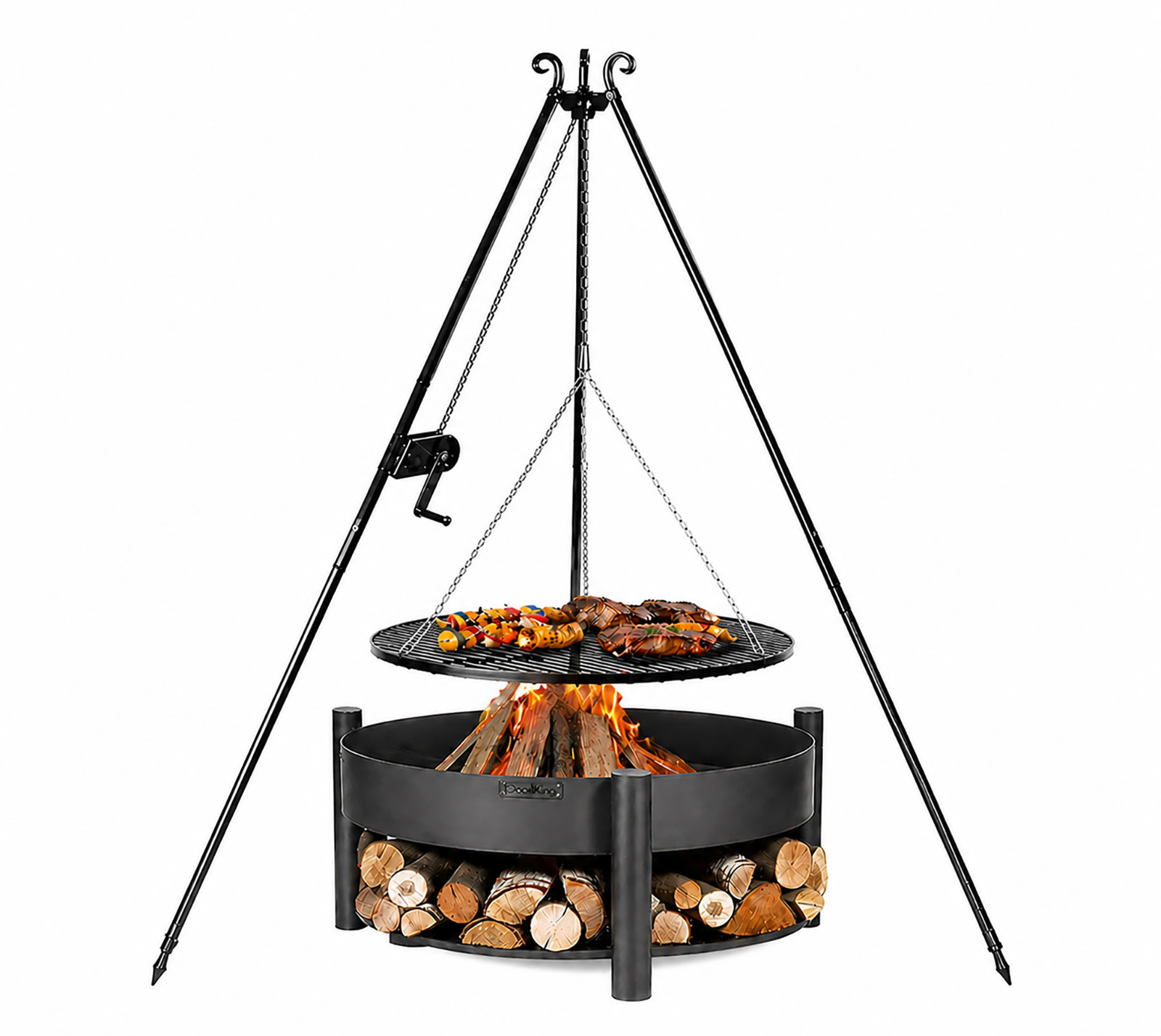 Cookking Schwenkgrill Set Montana 4 Mit Feuerschale, Dreibein Und Grillrost
