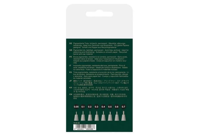 Faber-Castell TFS Ecco Pigment 0.05/1/2/3/4/5/6/7