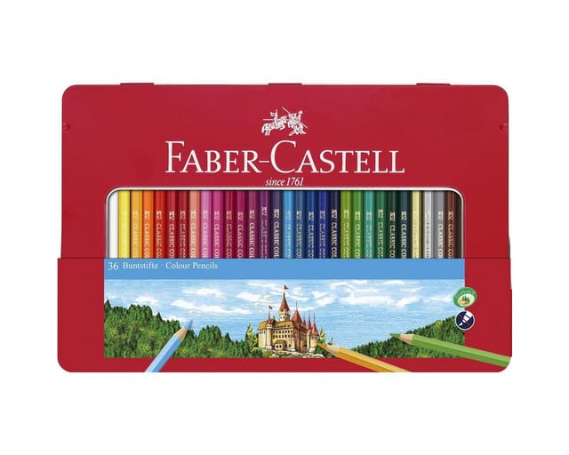 Faber-Castell Buntstift hexagonal 36er-Metalletui