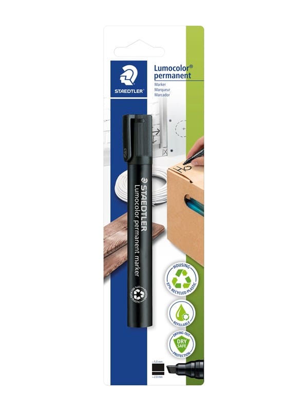 Staedtler Marker Lumocolor permanent.10 pcs Black
