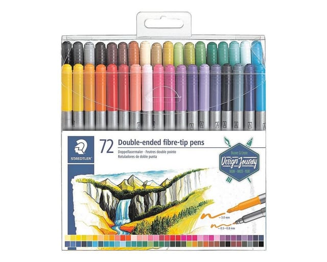 Staedtler Double-ended fibre-tip pens 72pcs
