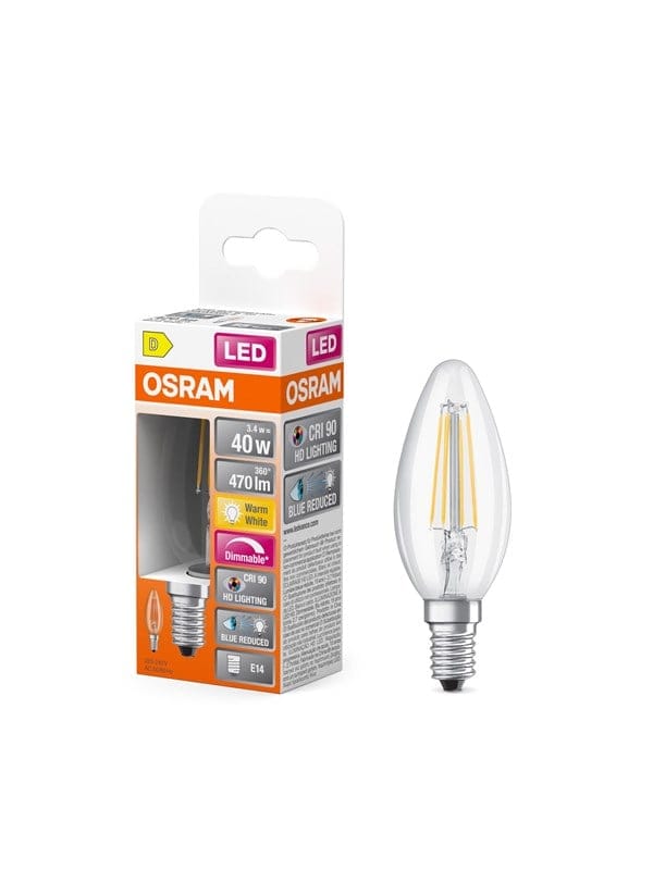 Osram LED-Lampe LED Comfort candle filament 470lm 3.4W/927 (40W) E14 dimmable E14