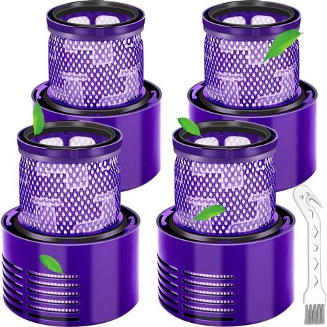 Waschbarer Hepa-filter Für Dyson V10 Staubsauger – 4er-pack – Fängt Allergene Und Staub Auf – Kompatibel Mit V10 Animal, Motorhead, Absolute – Dy-969082-01