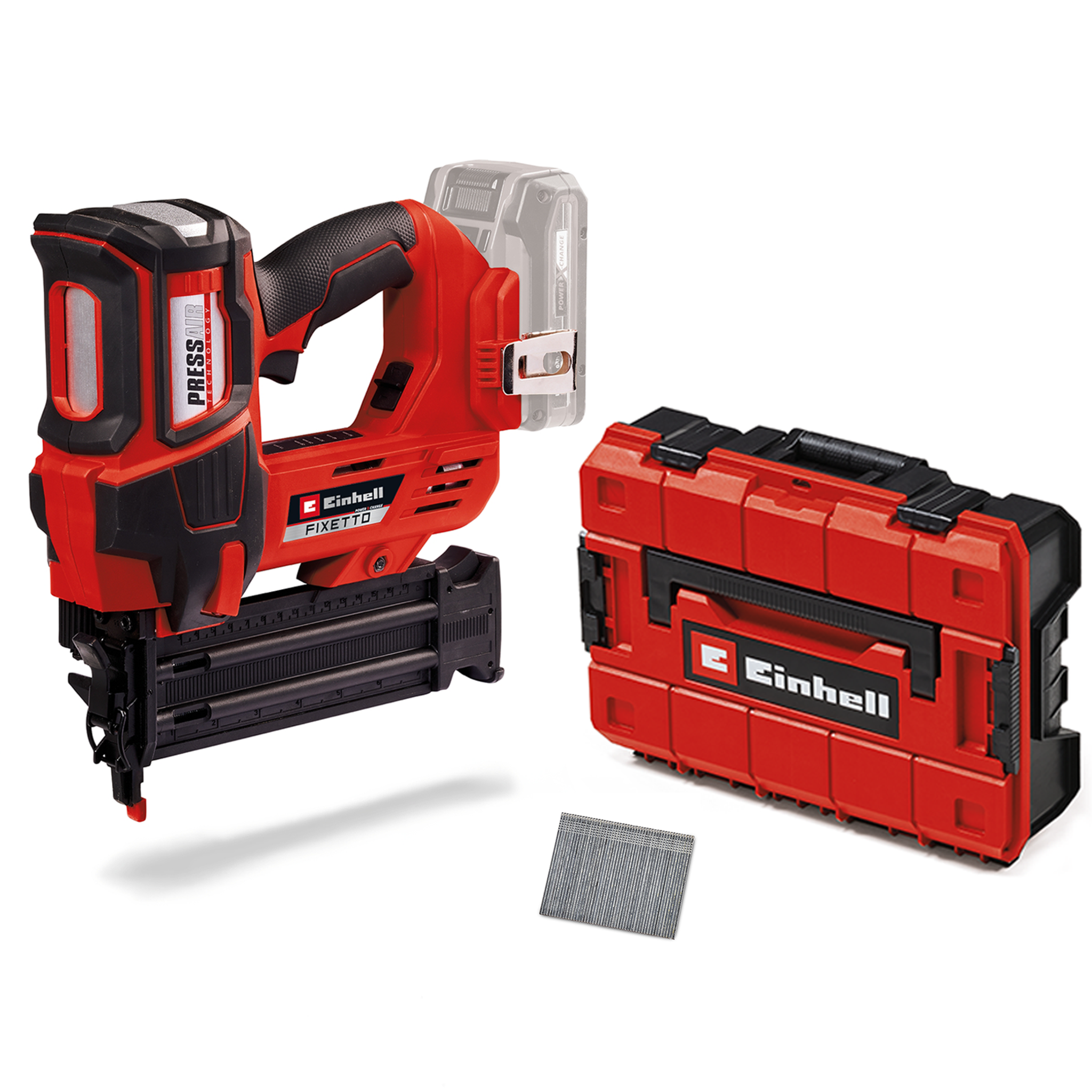 Einhell Professional Akku-nagler Fixetto 18/50 N S-f Power X-change (18 V, 60 Schuss/min, Max. 50 Mm Nägel, Einzel-/serienschuss, Inkl. 2000 Nägel + E-case S-f, Ohne Akku)