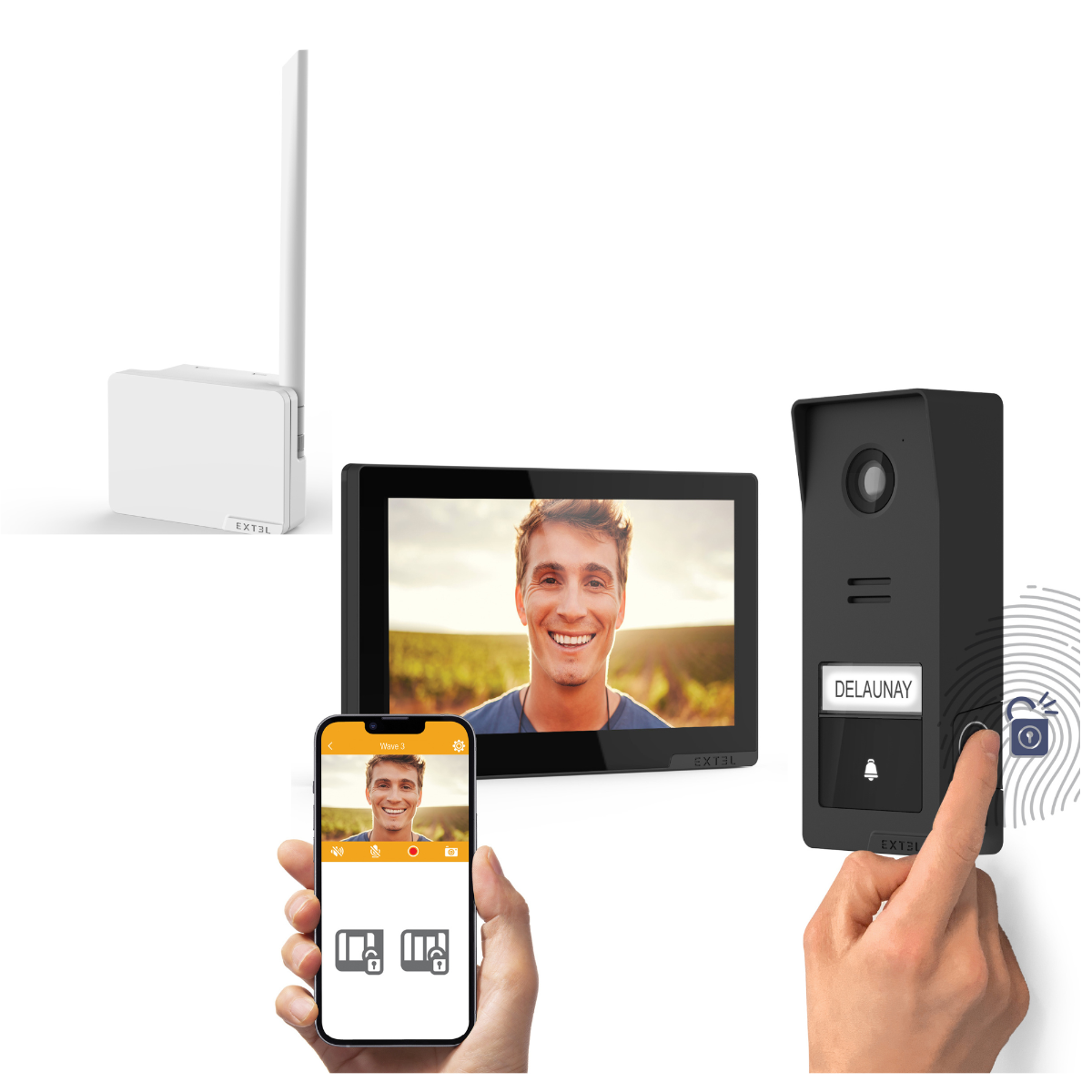 Wave 3-gegensprechanlage – Kabellos, Vernetzt Und Mit Signalverstärker (reichweite Bis Zu 700 M)