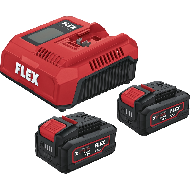 Flex Akku-starter Set Power P-set 18-55 Ca2 2 X Akku Ap 18/5.0 + Ca2 12/18 230/cee