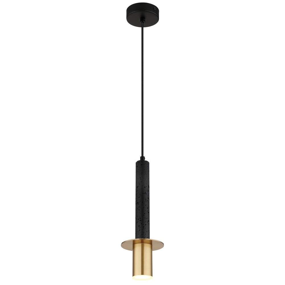 Hängeleuchte Pendelleuchte Wohnzimmerlampe Steinoptik Schwarz Metall H 130 Cm