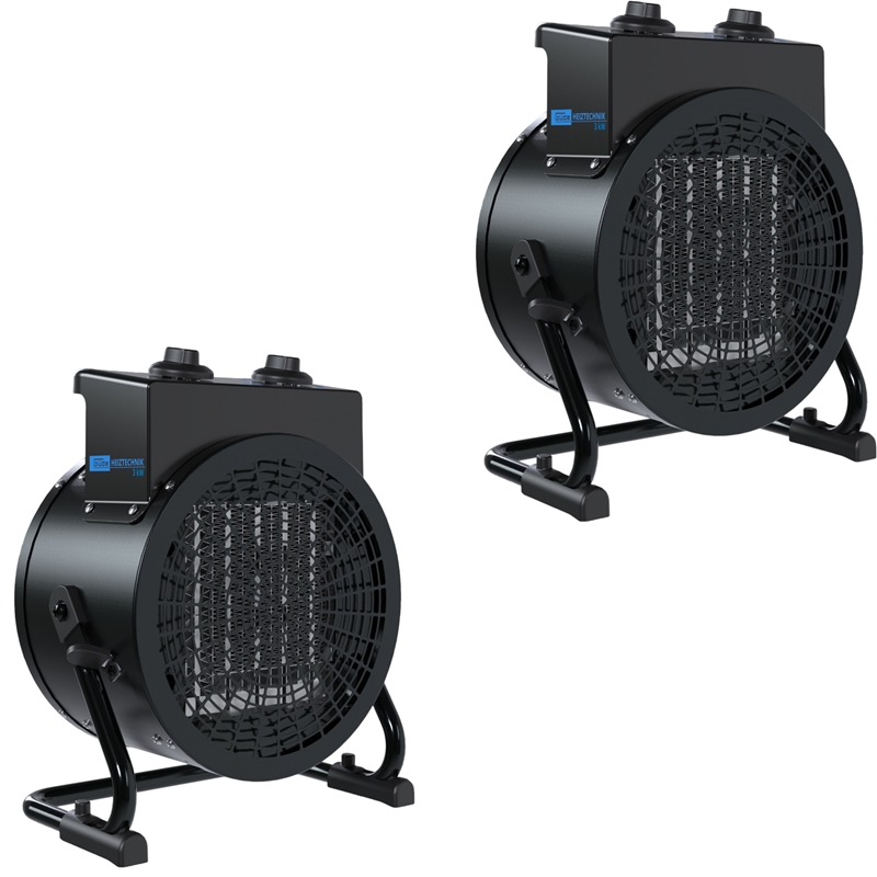 Güde 2x Keramik Heizlüfter Gh 3000 K Heißluftgebläse 3000 W Heizleistung 67 M³