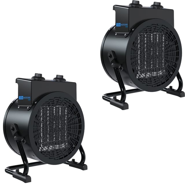 Güde 2x Keramik Heizlüfter Gh 3000 K Heißluftgebläse 3000 W Heizleistung 67 M³