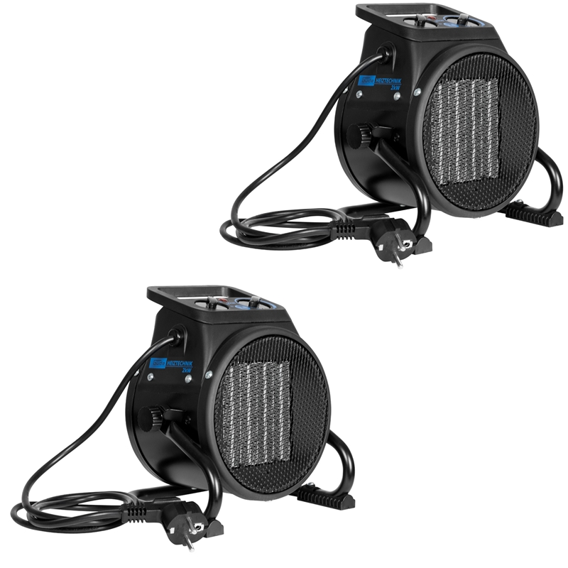 Güde 2x Elektroheizer Geh 2000 P Heißluftgebläse 2000 W Heizleistung 50 M³
