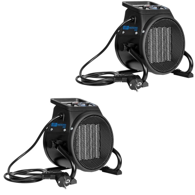 Güde 2x Elektroheizer Geh 2000 P Heißluftgebläse 2000 W Heizleistung 50 M³