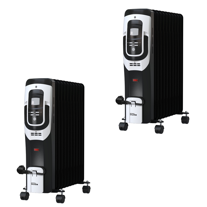 Güde 2x Elektro-heizung Or 2500-11 Dt Ölradiator 2500 W Heizleistung 11 Rippen