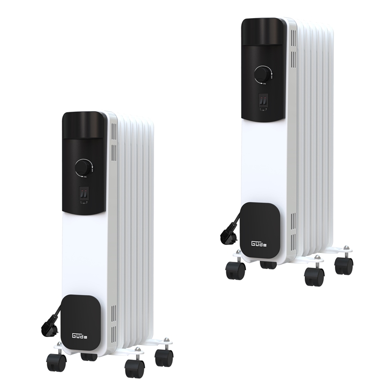 Güde 2x Elektro-heizung Or 1500-7 Ölradiator 1500 W Heizleistung 7 Rippen