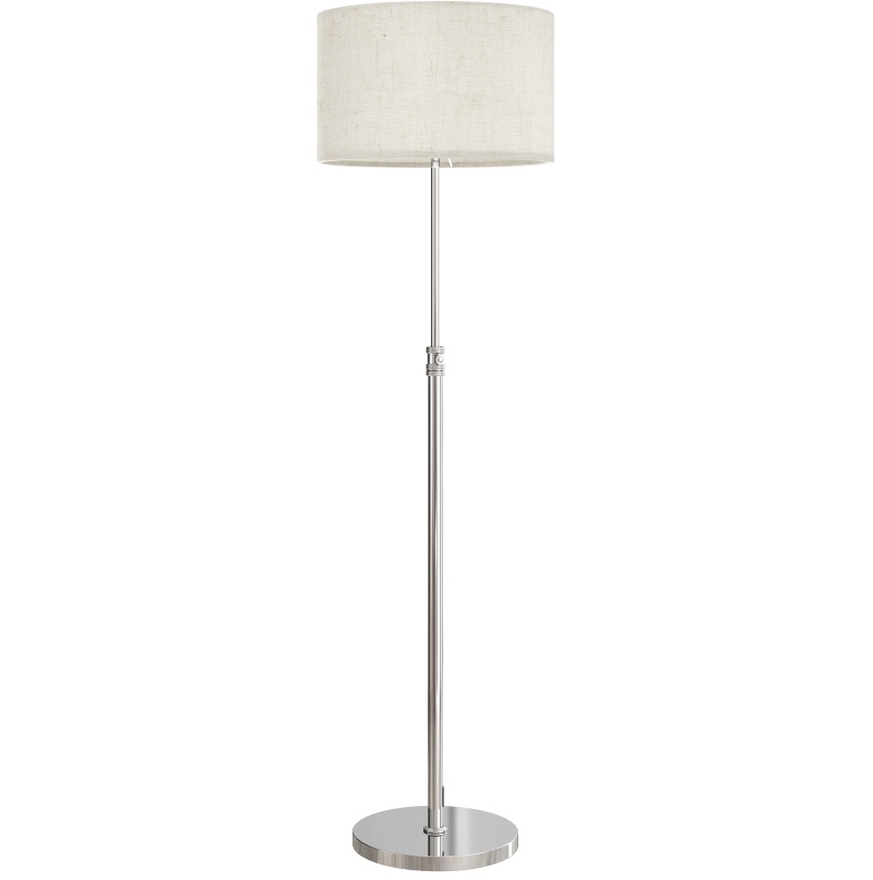 Stehlampe Mit Fernbedienung, Höhenverstellbar 133–168 Cm, Dimmbar, Beiger Schirm, Havrya