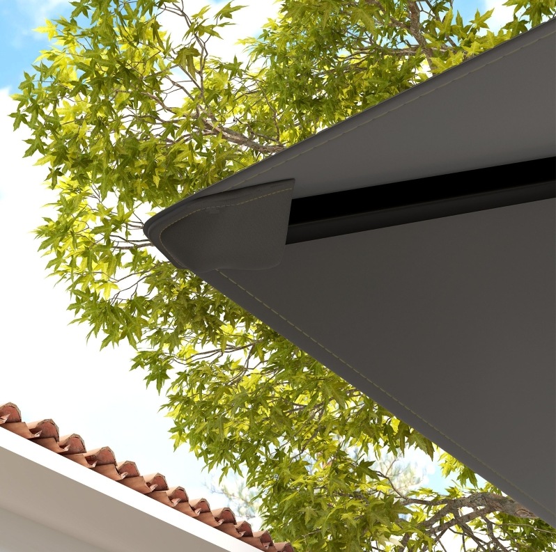 Ersatzdach Für Pavillon 3 X 3 M, Oxford-gewebe 370 G/m², Wasserabweisend, Upf30+, Grau Havrya