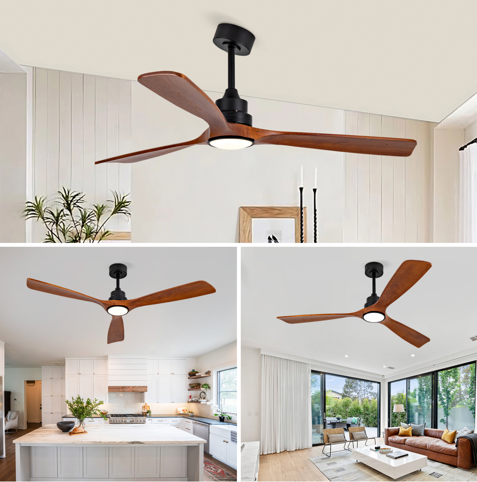 Deckenventilator Mit Licht 60 Zoll, Led 3cct, Fernbedienung, 6 Stufen, Dimmbar Havrya