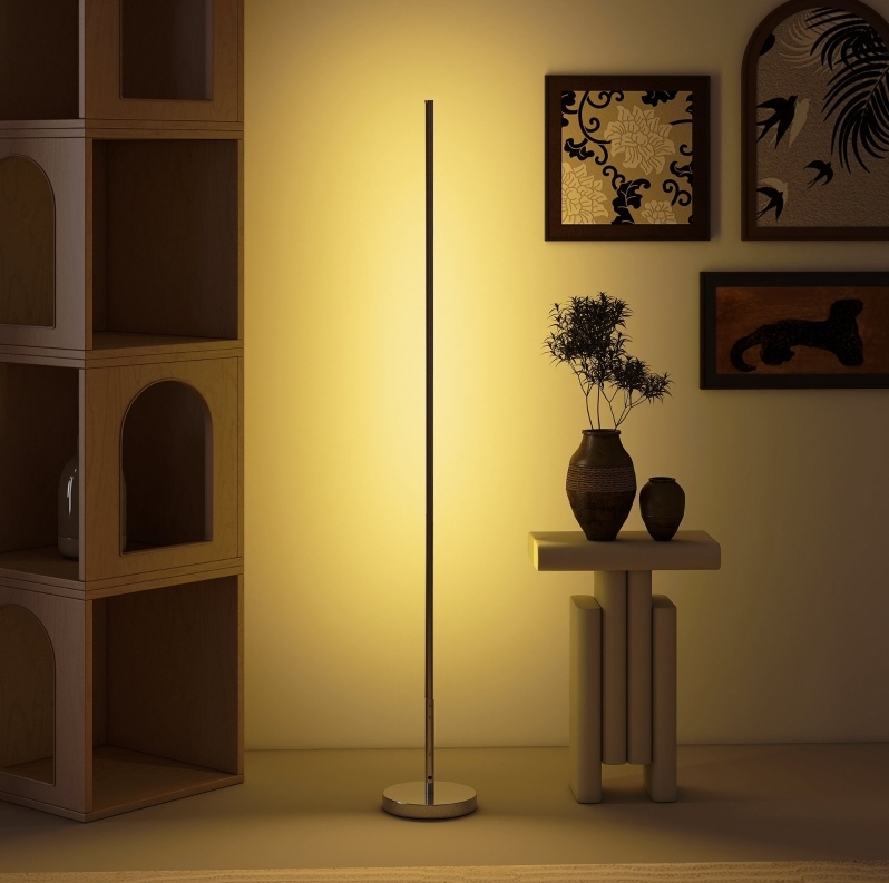 Led-stehleuchte 20 X 20 X 150 Cm Dimmbar, Magnetfernbedienung, Silber Havrya