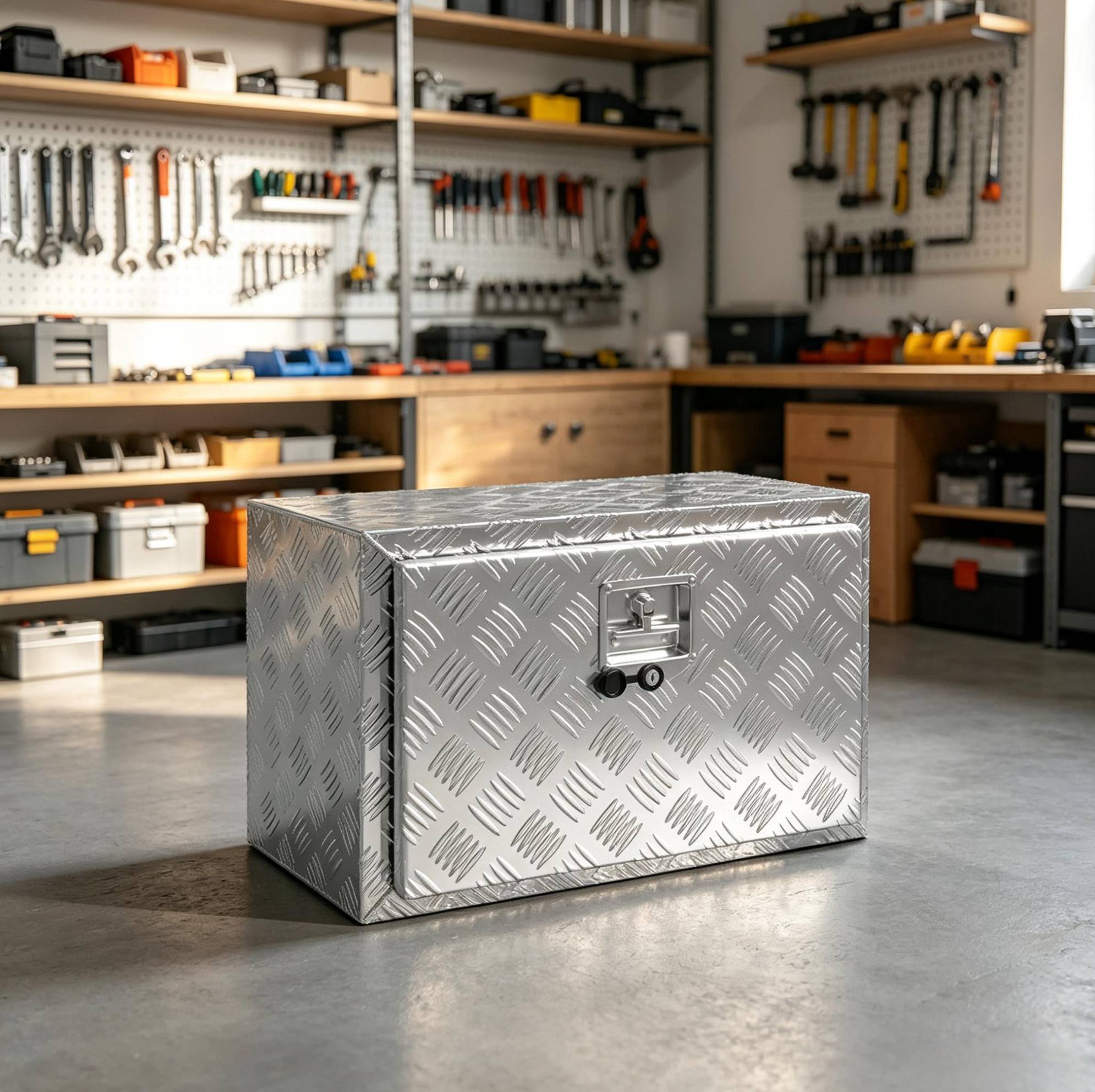 Aluminium-werkzeugkiste Für Lkw 76 L Mit Schloss Und Schlüsseln Havrya