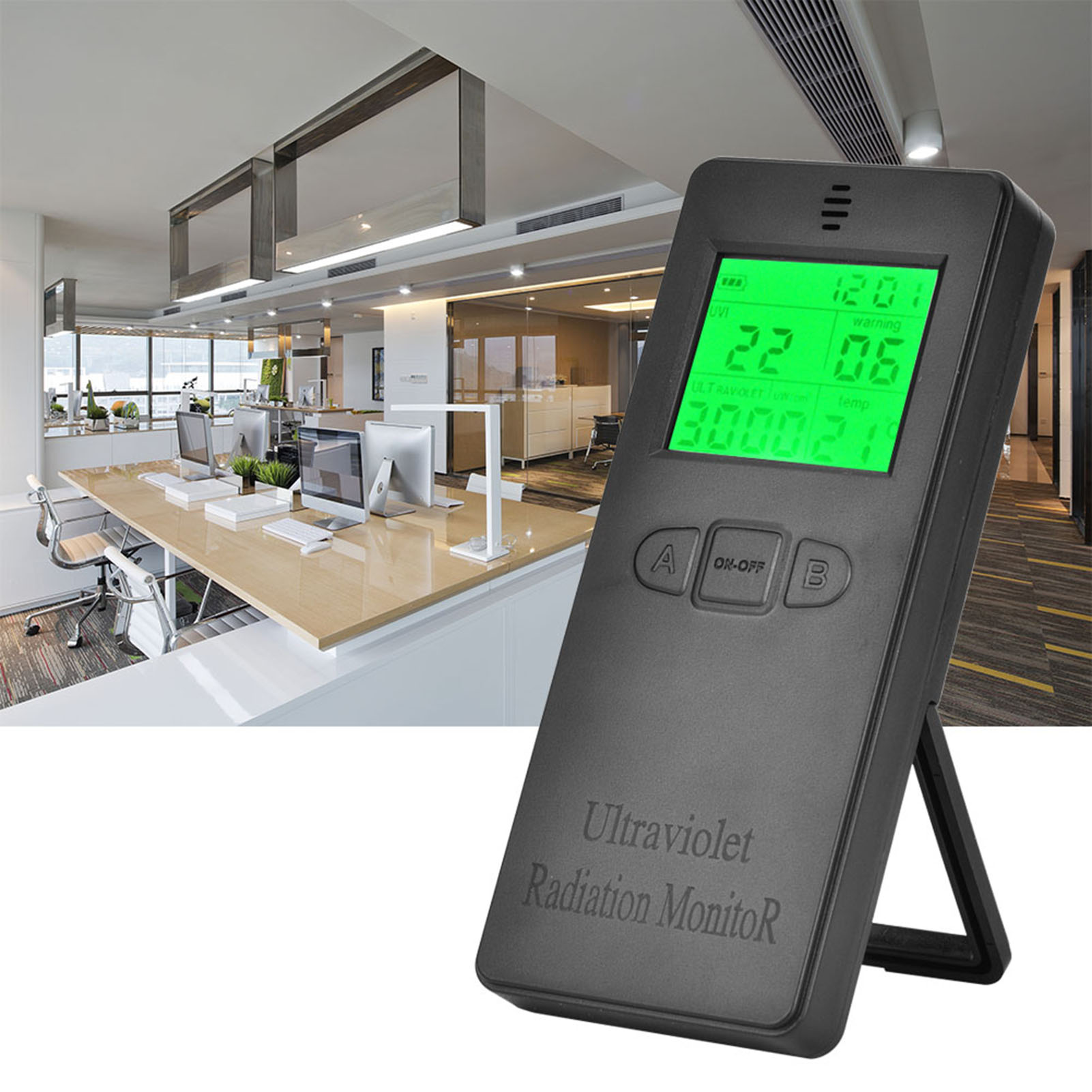 Détecteur De Rayonnement Ultraviolet Numérique Portable Lcd, Testeur Uv/uvi Avec Affichage De La Température