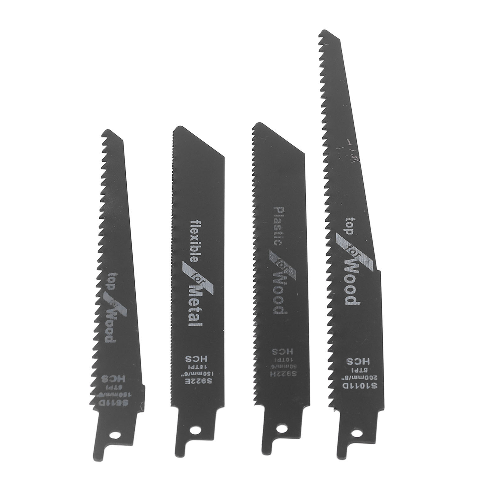Kit De 4 Lames De Scie Sauteuse Pour La Découpe Du Bois, Du Plastique Et Du Métal.