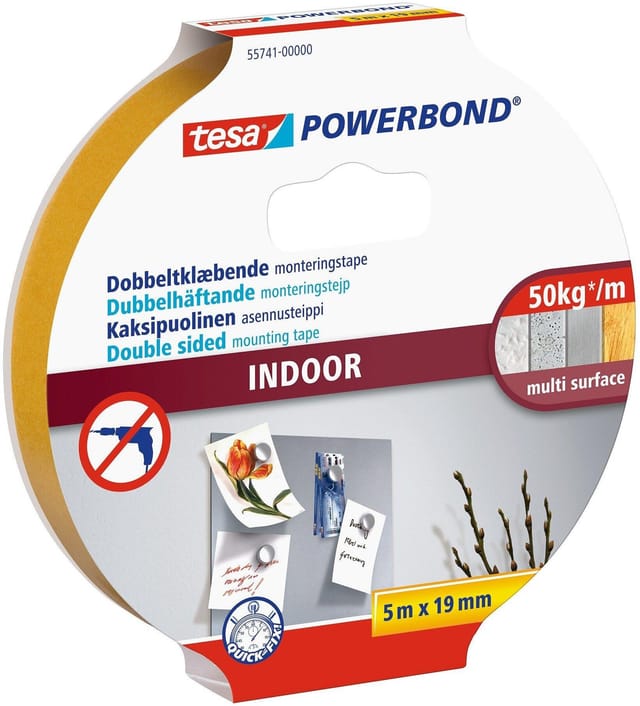 tesa Powerbond Mounting Tape Water Resistant 1.5m x 19mm